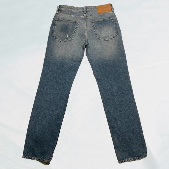 rag & bone Rosa Mid-Rise Boyfriend Distressed Ankle Jeans - Picture 3 of 16